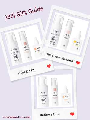 Discover ABBI’s Gifts of Glow — three personalized skincare bundles crafted in France with clean, EU-safe ingredients. Featuring the Radiance Ritual, Golden Standard, and Thirst Aid Kit, each set hydrates, renews, and restores your seasonal glow — perfect for gifting self-care that truly loves your skin back.