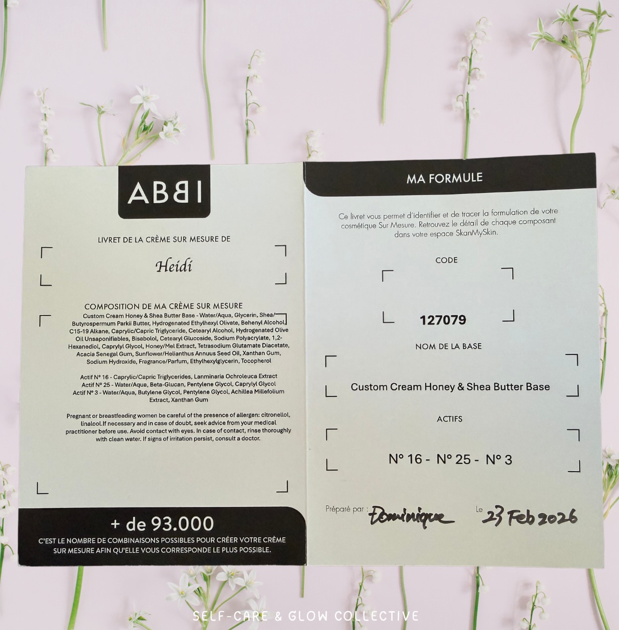 💜 One of my favorite things about ABBI?

This little booklet.

When was the last time you bought a moisturizer AND it came with a personalized guide explaining exactly what was inside and why it was chosen for your skin?

Yeah... me neither. 😉

Every ABBI cream comes with:

✨ Your custom formula
✨ The actives selected for your skin
✨ Your ingredient list
✨ Your unique formula code
✨ The date it was freshly made in France

Because your cream isn’t sitting on a shelf waiting for someone to buy it. It’s made specifically for YOU based on your Skin Skan results.

No guessing. No chasing trends. No hoping for the best. Just skincare designed around what your skin actually needs. 💜

And honestly? That’s one of the reasons I love it.

❓Would you rather have a personalized formula or a one-size-fits-all moisturizer?